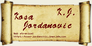 Kosa Jordanović vizit kartica